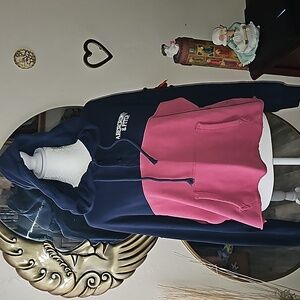 Abercrombie and Fitch hoodie sweater color block logo pocket cotton